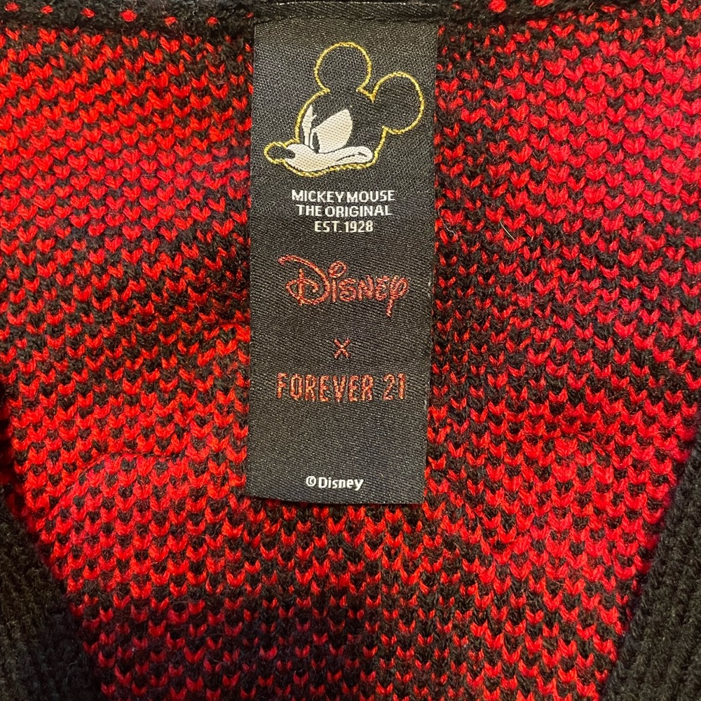 Disney Checkered Mickey Mouse Button Down Cardiga… - image 6